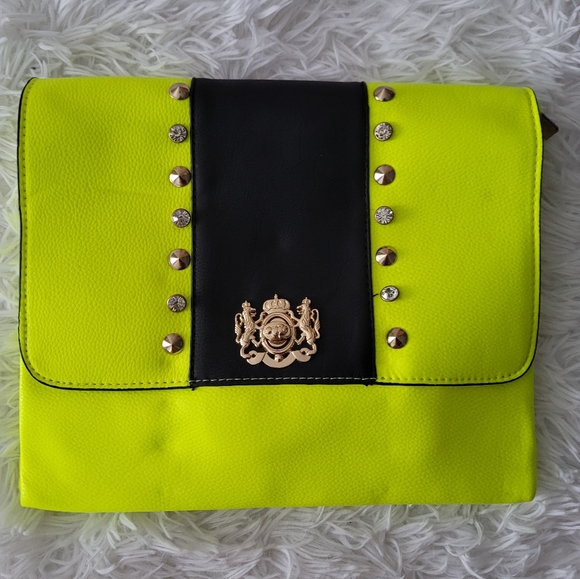 Neon Yellow Crossbody / Clutch Bag - Picture 2 of 10